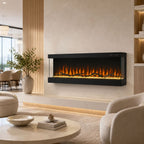 3V Three-Sided Panoramic Electric Fireplace