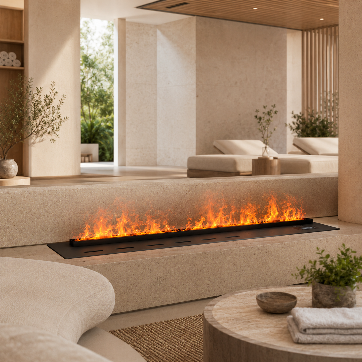 Built-In 3D Water Vapor Fireplace Insert