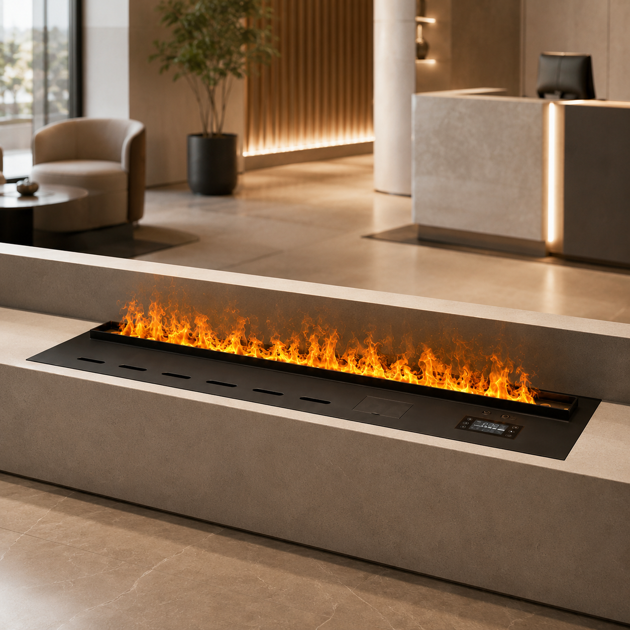 Built-In 3D Water Vapor Fireplace Insert