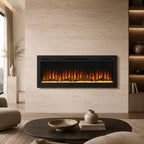 2V Built-In Linear Electric Fireplace