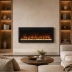 2V Built-In Linear Electric Fireplace
