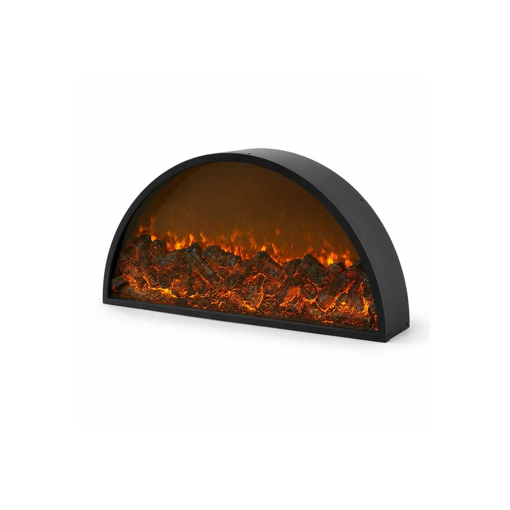 Modern Semi-Circular Wall-Mounted Electric Fireplace