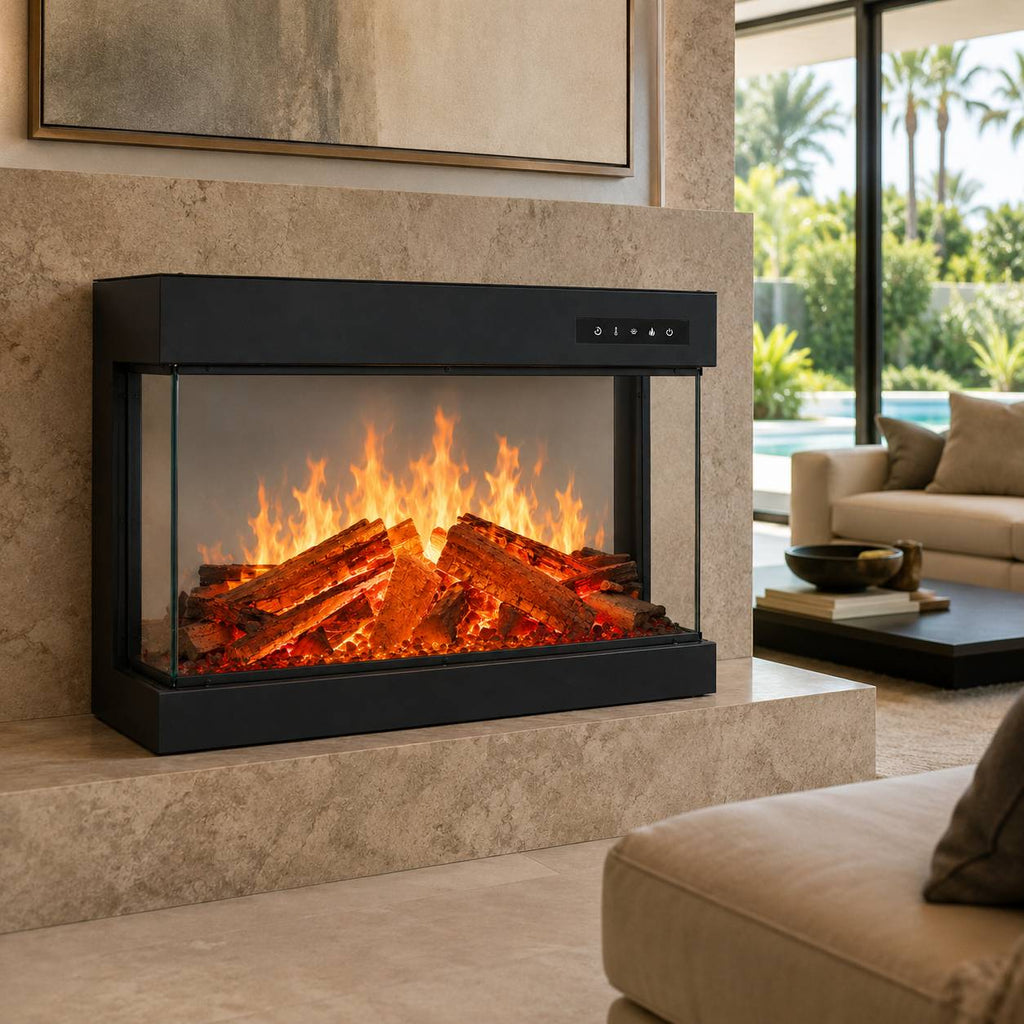 5D Panoramic Holographic Electric Fireplace Insert