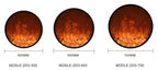 Round Wall-Mounted 2D Electric Fireplace