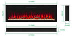 2V Built-In Linear Electric Fireplace