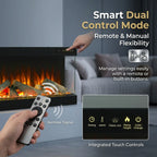 4V Three-Sided Panoramic Electric Fireplace