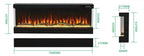 3V Three-Sided Panoramic Electric Fireplace