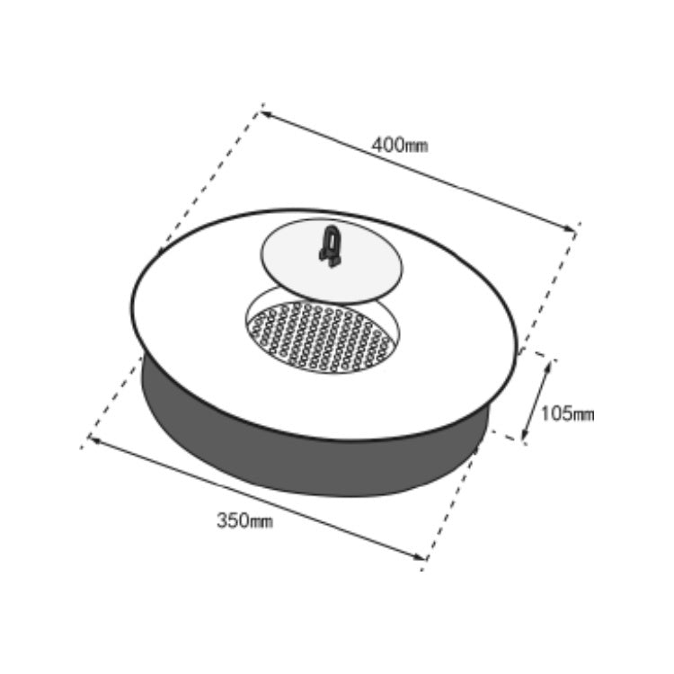 Round Built-In Bioethanol Fireplace Burner