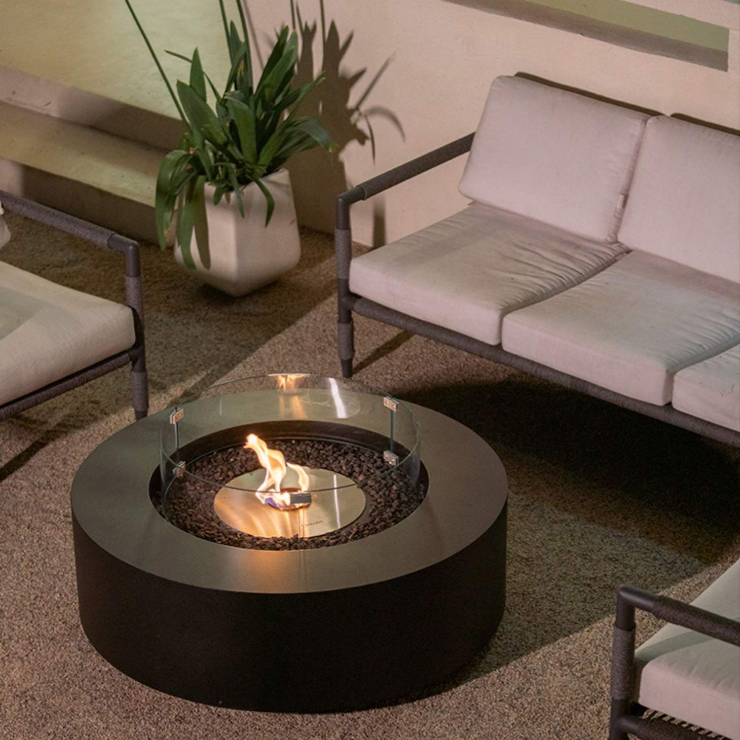 Round Built-In Bioethanol Fireplace Burner