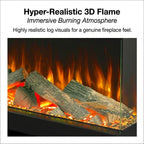 4V Three-Sided Panoramic Electric Fireplace
