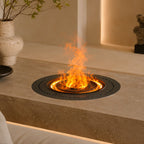 Round Built-In Water Vapor Fireplace