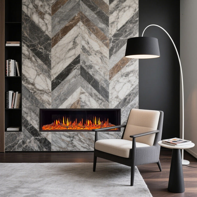 4D Built-In Holographic Electric Fireplace