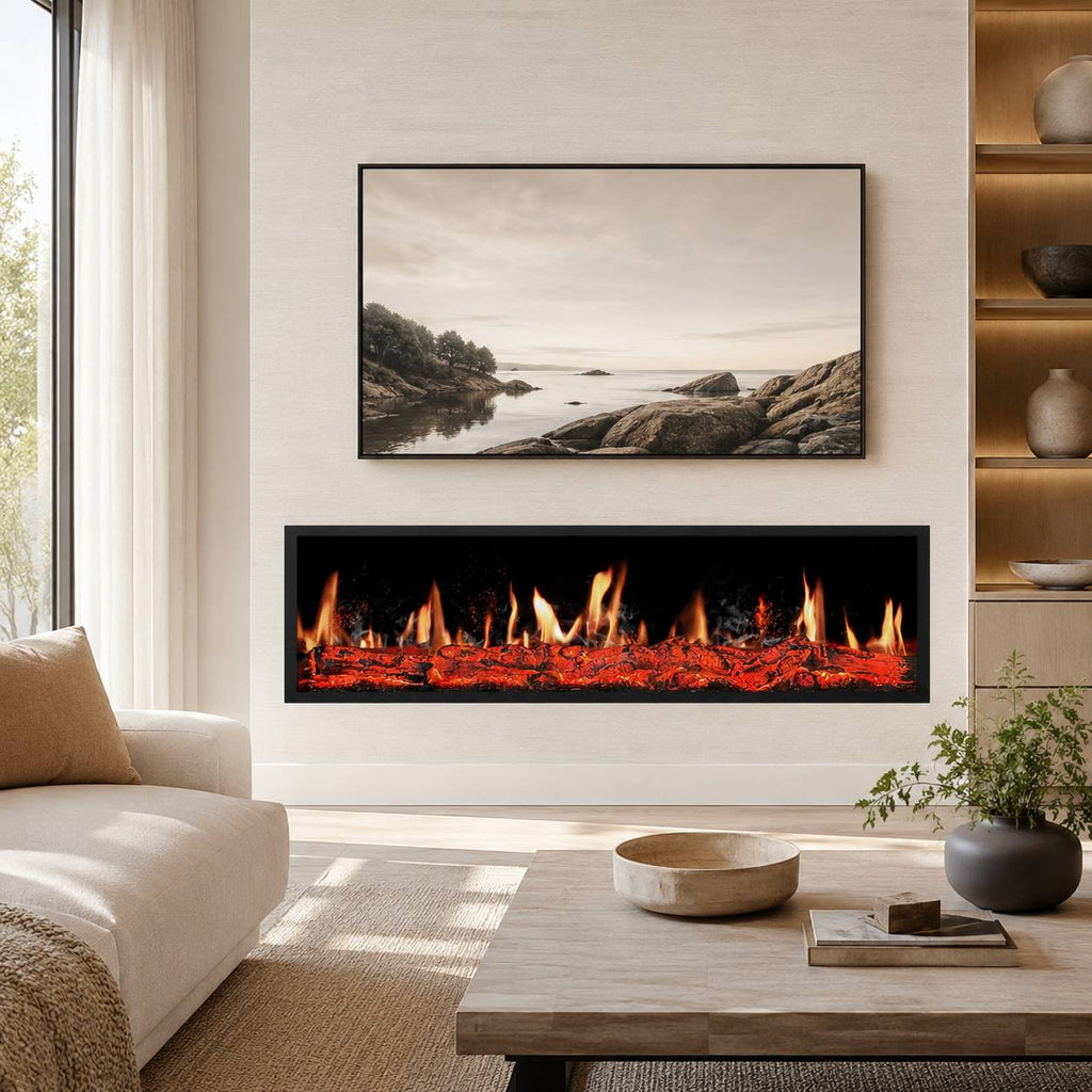 4D Built-In Holographic Electric Fireplace