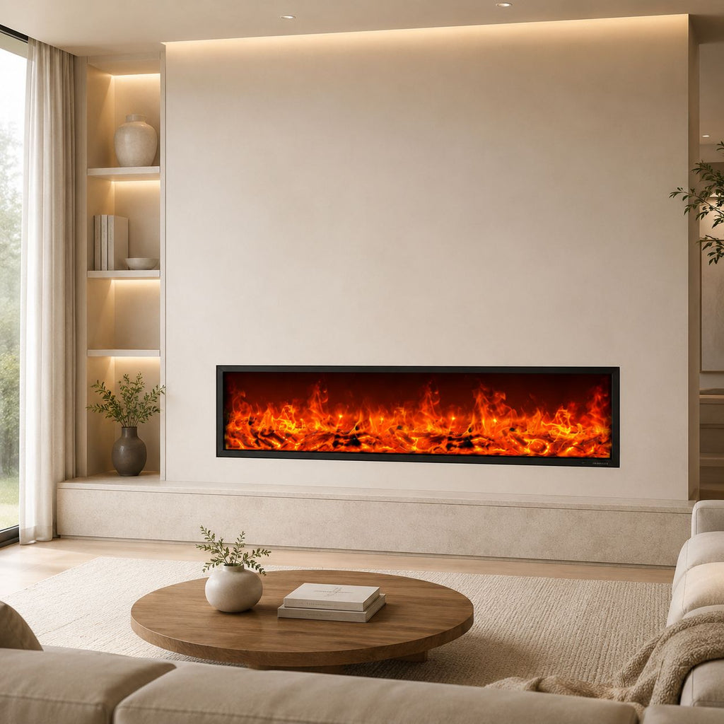 2D Built-In Linear Electric Fireplace