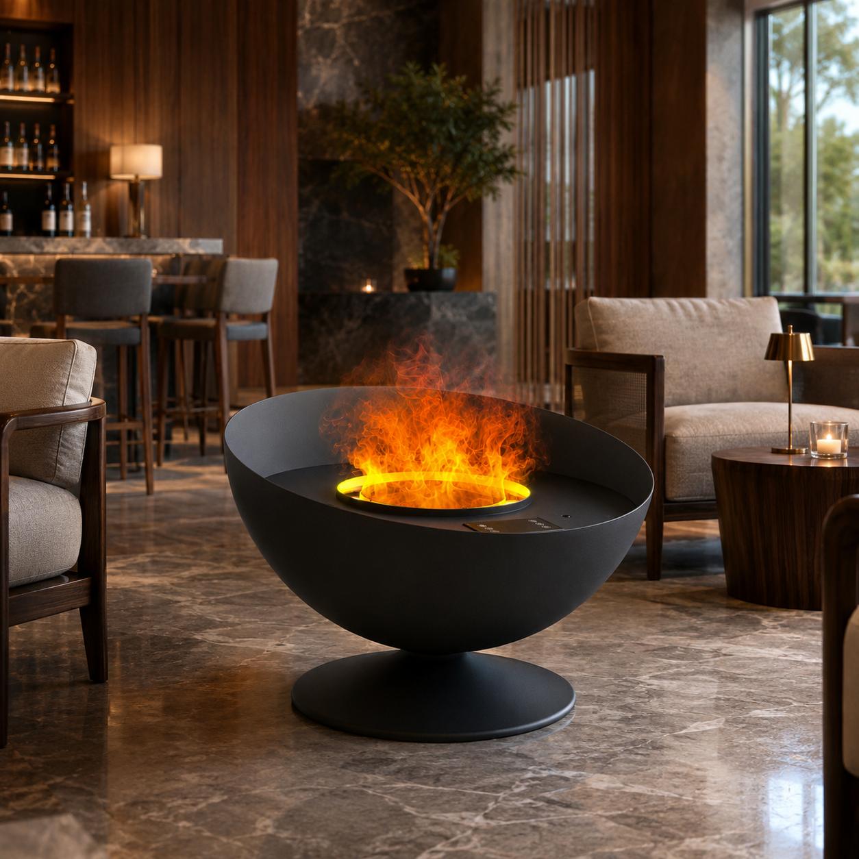 Freestanding Bowl Water Vapor Fireplace